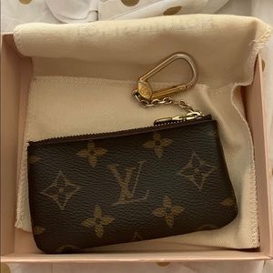Louis Vuitton monogram canvas leather key pouch